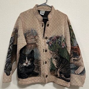 Vintage Sugar Street Weavers Cat Cardigan | Taylor Swift Coded | Tapestry Woven